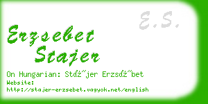 erzsebet stajer business card